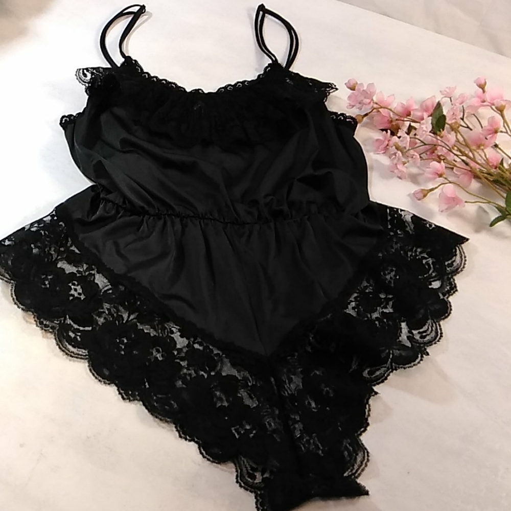 Lorraine babydoll Black color, lace. - Picture 1 of 14